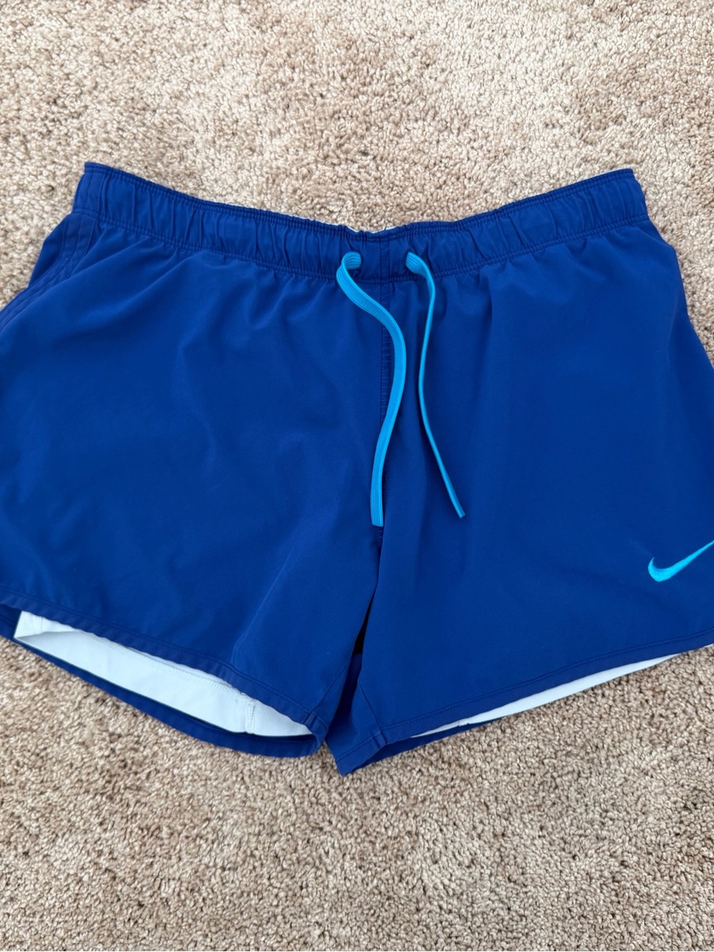 Nike Dri-Fit Women's Running Shorts - Size S - Blue Layered Activewear Bottoms